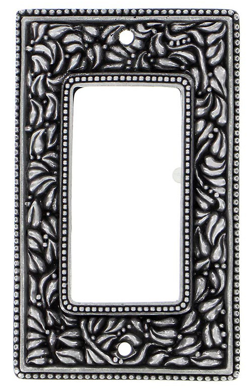 San Michele 1-Gang Rocker Wall Plate, Vintage Pewter