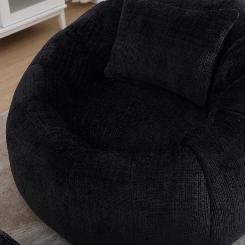 Fauteuil à billes rond très grand avec repose-pieds COOLMORE