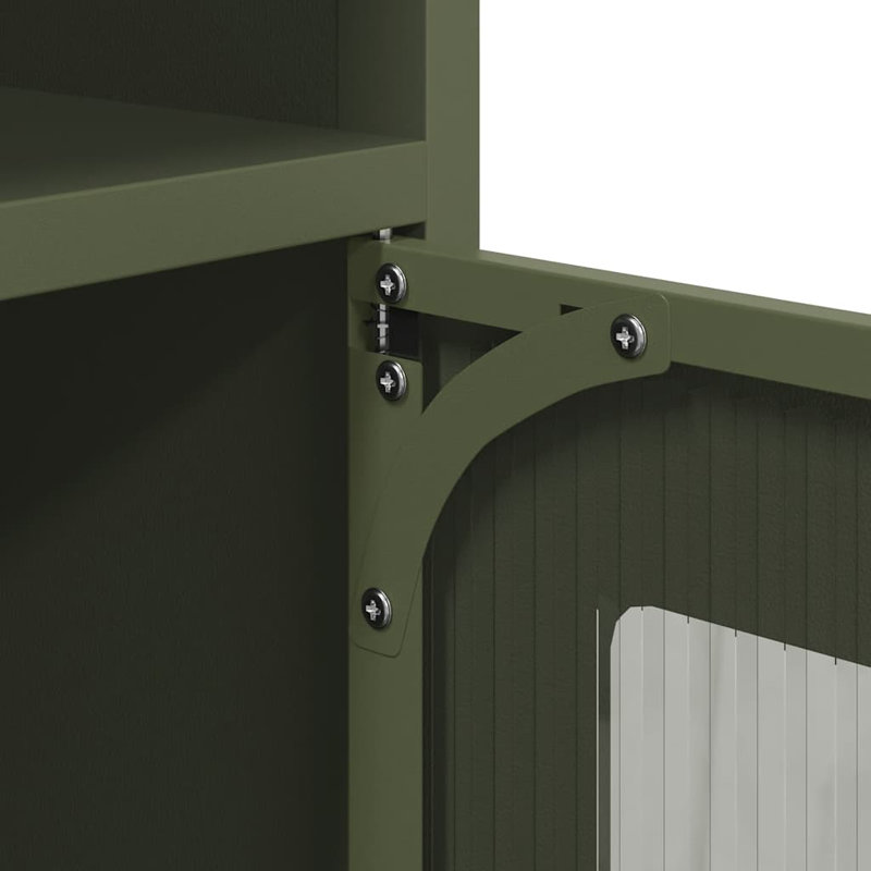 Sideboard 100.5X39x107 Cm Cold-Rolled Steel, Olive Green