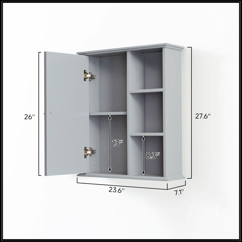 Armoire de rangement au-dessus de la toilette, Grey