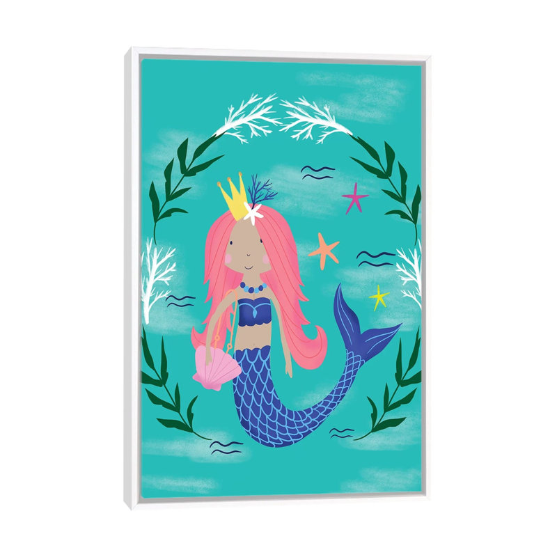 Magical Mermaids par Louise Allen - impression d'art graphique, Pas de tapis, H 60 po x l 40po x P 1,5 po