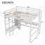 Lit mezzanine avec tablettes multifonctionnelles et bureau sous le lit-53421575