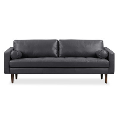 Napa 88.5'' Full-Grain Genuine Italian Leather Sofa