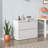 Wide Metal File Cabinet with 2 Drawers and Lock-267006623