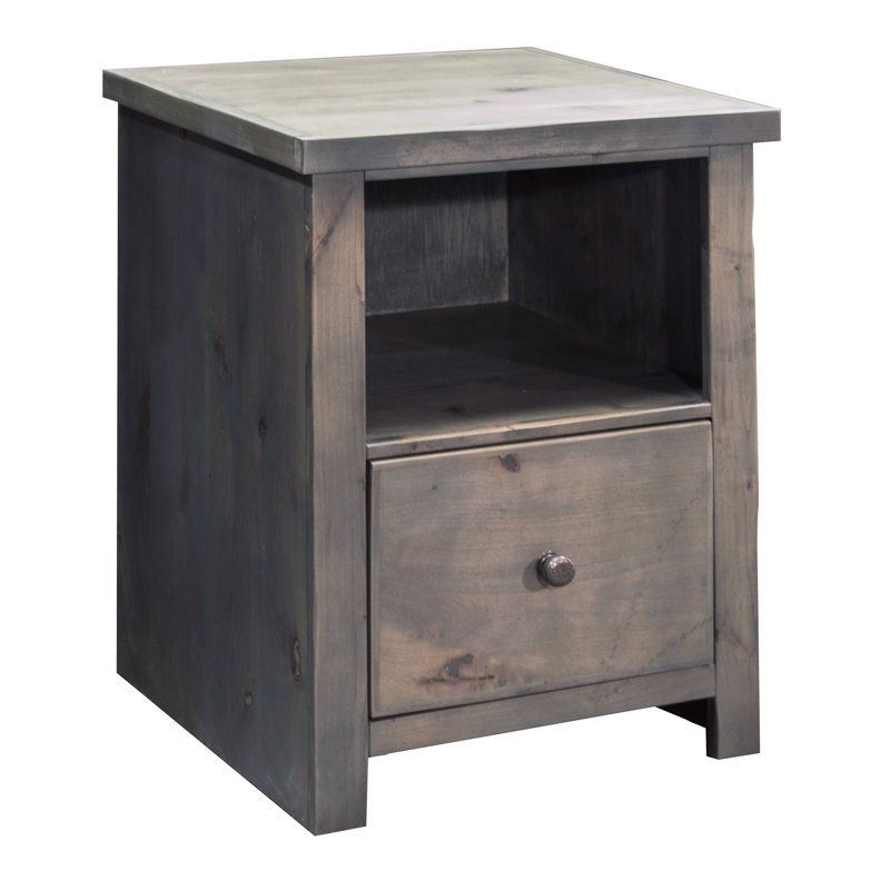 Charming Bridgevine Home File Cabinet With Barnwood Finish And Vintage Hardware, A Stylish Storage Solution For Any Room.