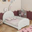 Lit simple princesse en forme de lapin rembourré-20154573