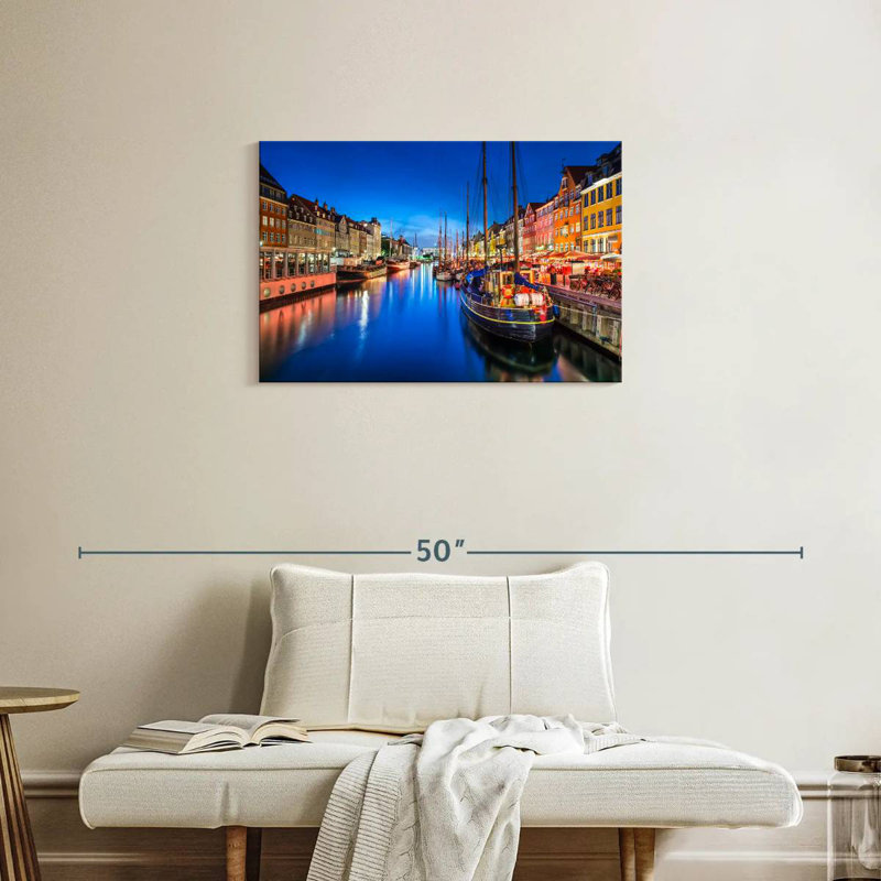 Bateaux à Nyhavn, H 20 po x l 30 po