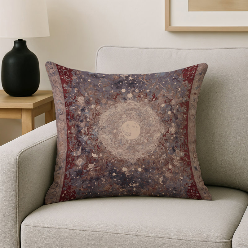 Coussin décoratif intérieur / extérieur gris Modern Modern, Brun / beige / gris oriental, Carré 20 po