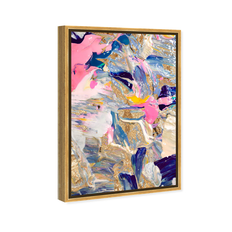 «Getting To Know You Gold», impression sur toile, H 30 po x l 20 po, Toile encadrée, Doré