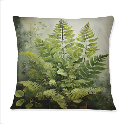 Ferns Plant Timeless Elegance IV - Ferns Printed Throw Pillow