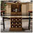 Home Bar Unit, Square Bar Cabinet With Storage And Wine Rack
