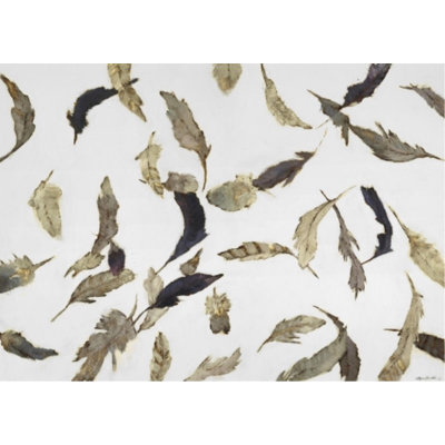 Falling Feathers White II Print by Sarah Atkinson