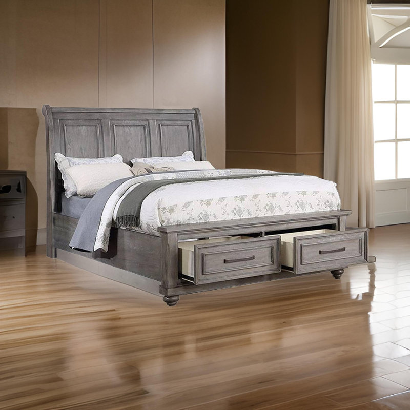 Carneshia Sleigh Storage Bed, King