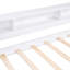 Lit de jour simple TG en bois avec 2 lits gigognes, 3 casiers de rangement, 1 lumière gratuite et conception de chargement USB-1875260363