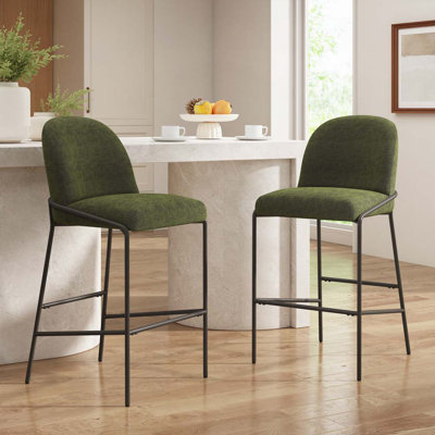 Tabouret de bar rembourré en métal