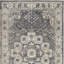 Tapis gris antidérapant gris et ivoire