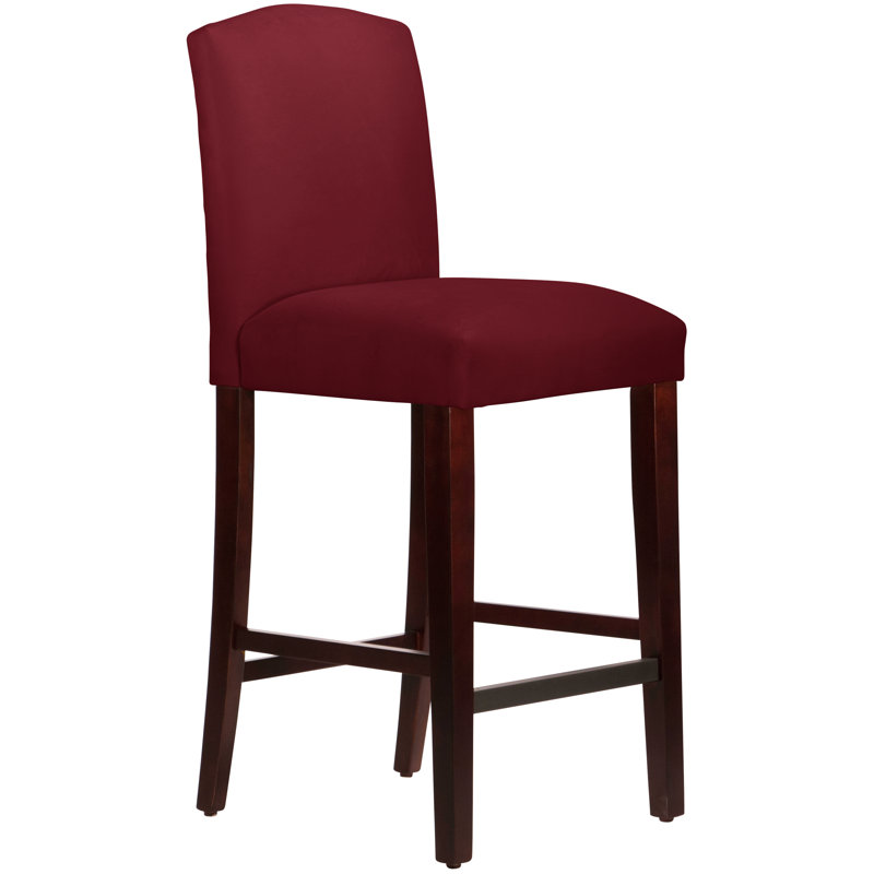Tabouret de bar et de comptoir April, Tabouret de bar (siège d'une hauteur de 31 po), Velours baie classique, Espresso
