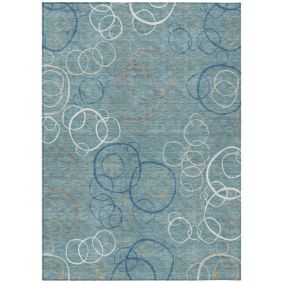 Machine Washable Indoor/Outdoor Kugler ACN2408 Geometric Rug