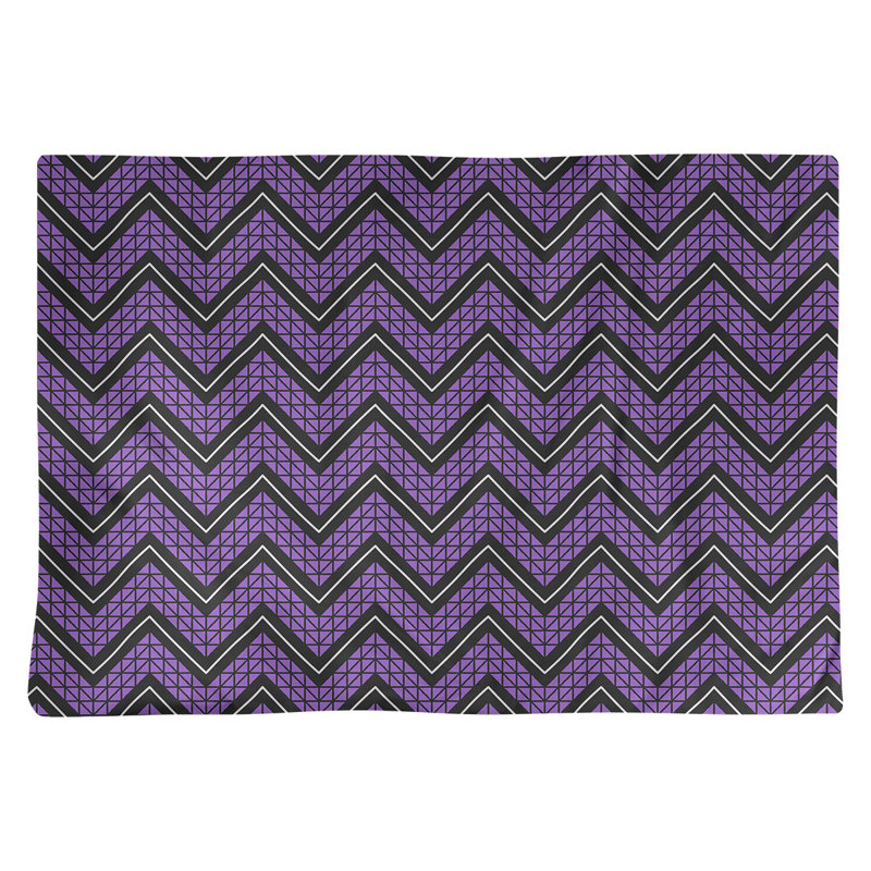 Récapitulatif de coton 18 po à la main classic Stephenie, Mauve / Noir, Polyester