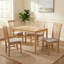 Ankrum 4 - Person Rubberwood Solid Wood Dining Set-425889579-425889578