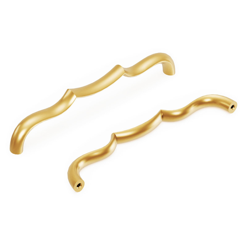 Trellis Bar Pull, 6-5/16", Brushed Golden Brass