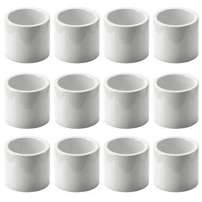 3 in. White PVC DWV Repair Coupling, Hub x Hub Connection for Non-Pressurized Drain, Waste & Vent Systems, (12 Pack)
