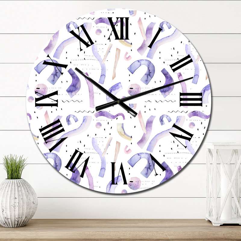 Horloge murale Minimal Organic Lavender, Petit