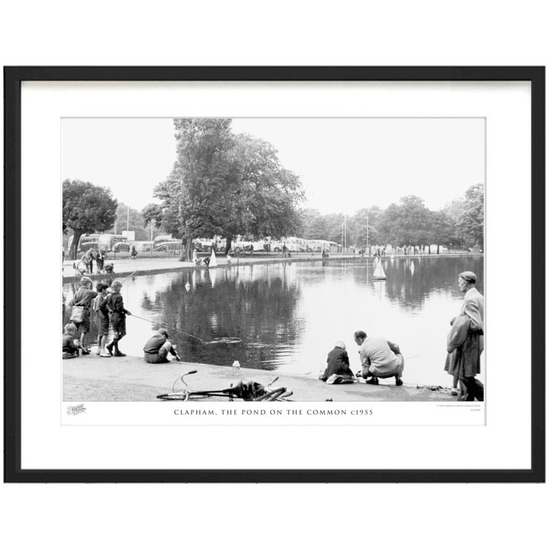 Clapham, The Pond On The Common C1955 by Francis Frith - Single Picture Frame Print, 40cm H x 50cm W x 2.3cm D
