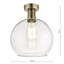 EMERSON 1LT SEMI FLUSH CW ROUND CLEAR GLASS-1468909