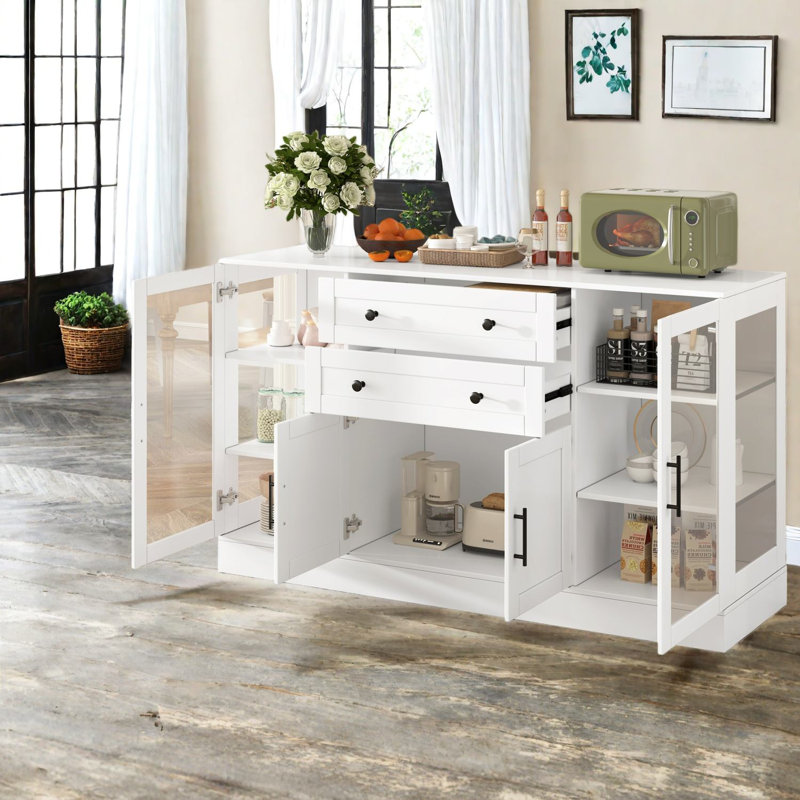 Buffets et armoire de rangement, cuisine moderne en MDF de 58,3 pouces