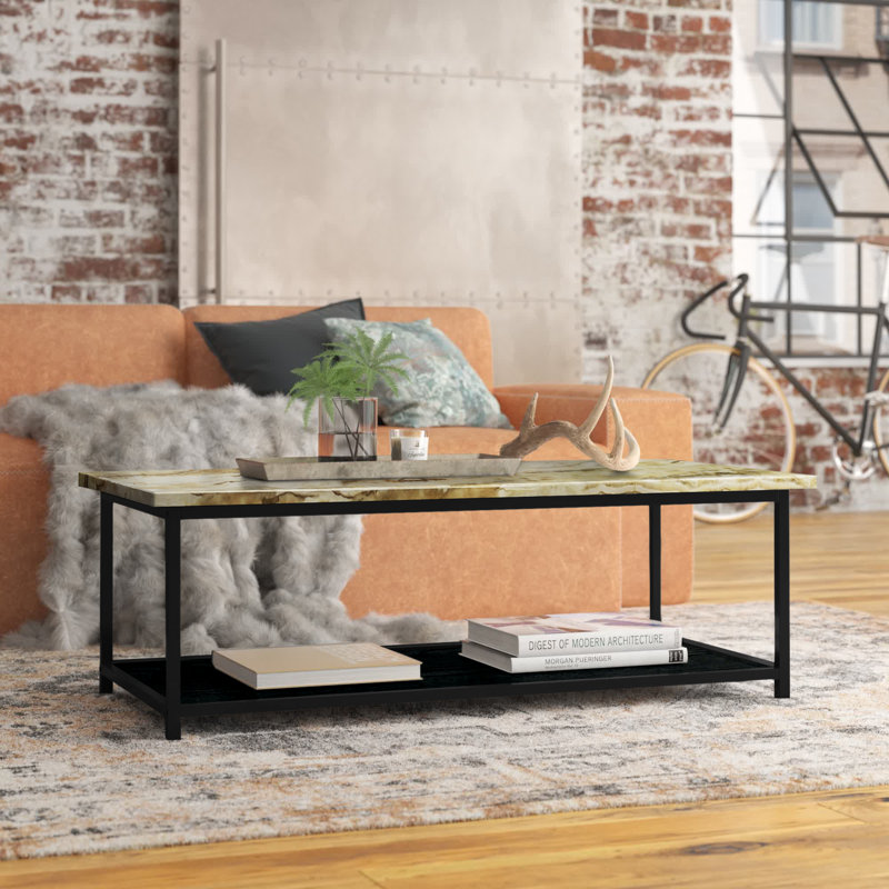 Thielen Single Coffee Table, Yellow, Wood