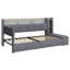 Lit de jour contemporain rembourré avec repose-pieds, tablettes, tiroirs, éclairage DEL et port USB-1286038578