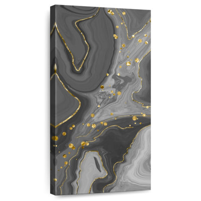 Marbre liquide or noir
