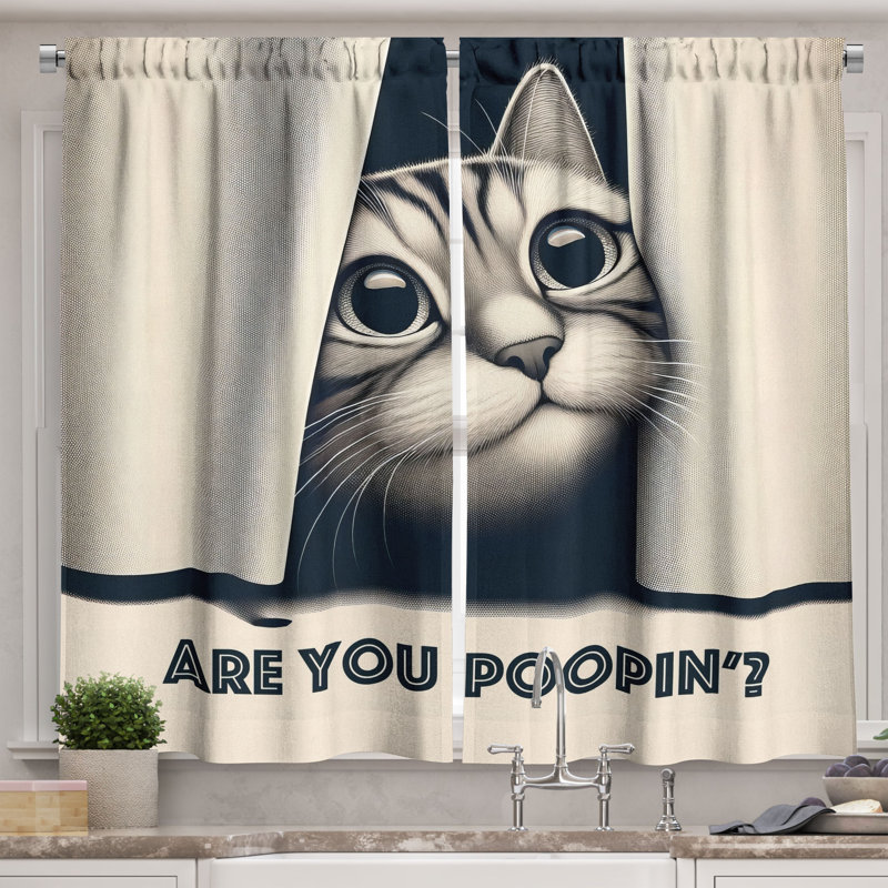 Kitchen Curtain, 55" W x 24" L