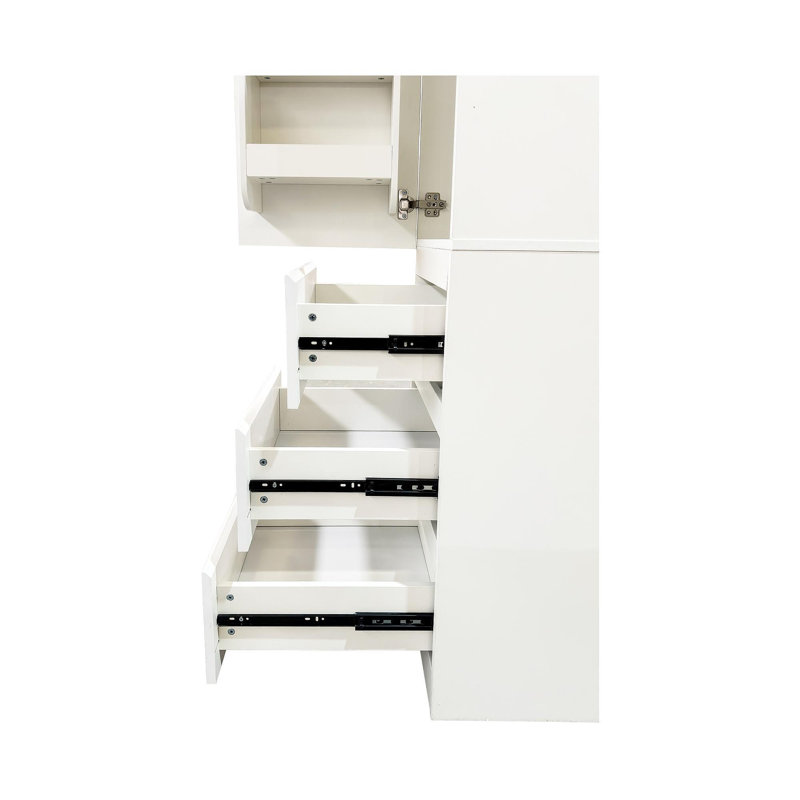 Armoire de rangement pour garde-manger, garde-manger avec portes, tablettes et tiroirs
