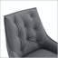 Ensemble de 2 chaises de salle à manger en similicuir gris foncé avec filet doré et pieds sablés noirs pour une élégance et un confort modernes