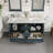 Glebs 60"W x 22"D Double Sink Bathroom Vanity with Undermount Porcelain Sink-624103020-544941261