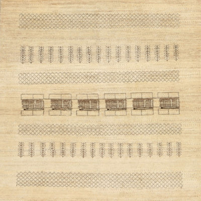 Tapis beige/gris contemporain