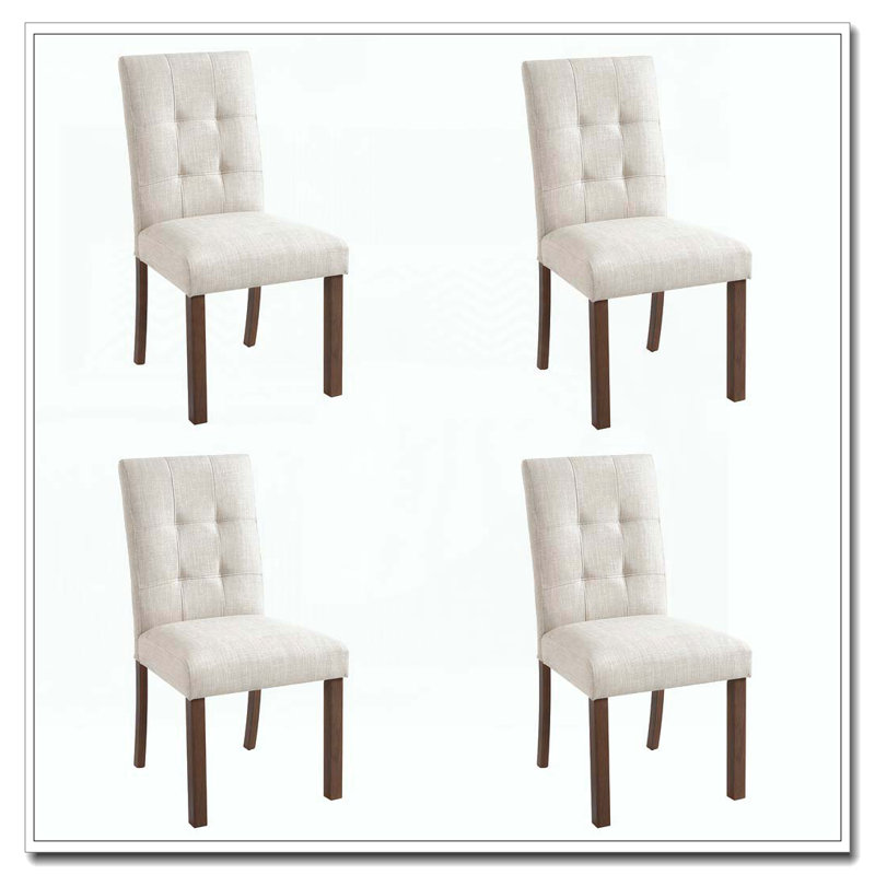 Dining Room Chairs with Back,Wooden Dining Chairs, Walnut
