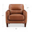 Fauteuil en cuir fleur de schiste-1023640431