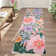 Washable Area Rug for Living Room Floral Rugs for Bedroom Non-Slip Soft Scalloped Floor Carpet