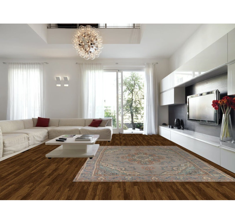 Tapis traditionnel gris rétro 10 x 13