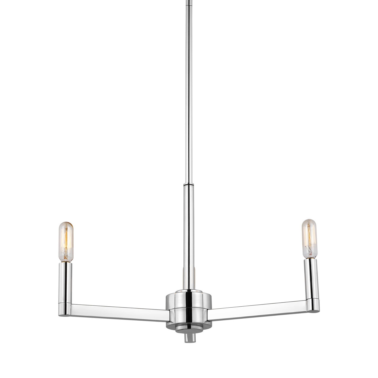 5-Light Chandelier, Chrome, 10.5"H x 10"W x 10"D