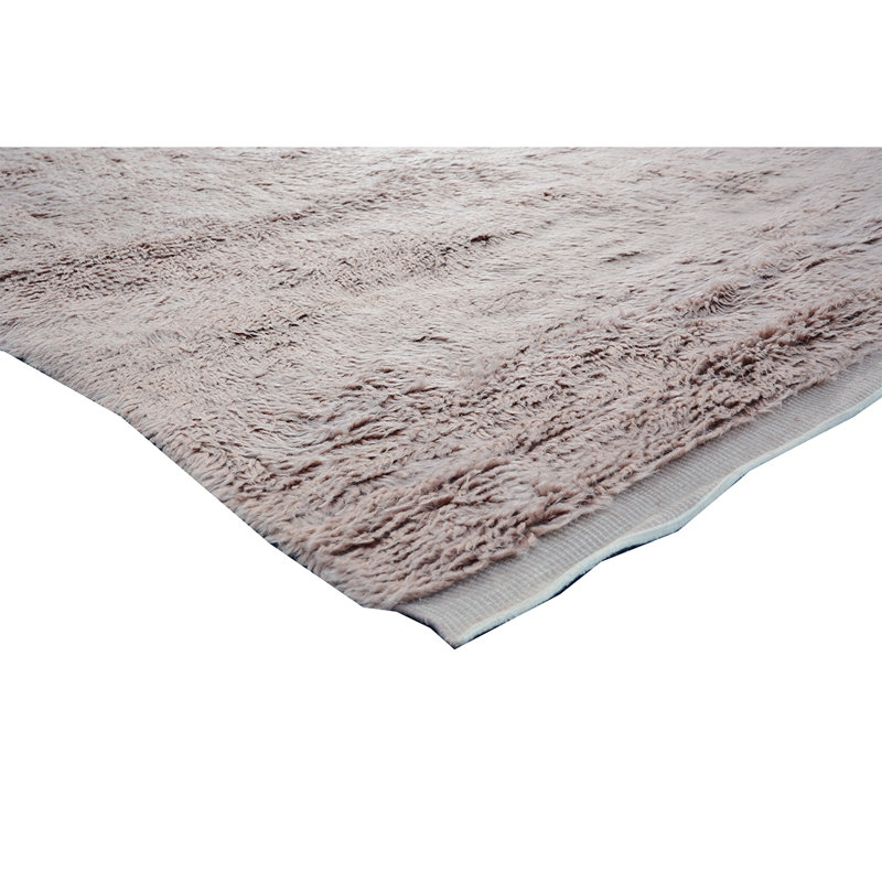 Wool Area Rug in Pink, Rectangle 9' x 12'