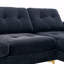Canapé modulaire Basic, canapé convertible en forme de L de 110,6 po avec repose-pieds mobile