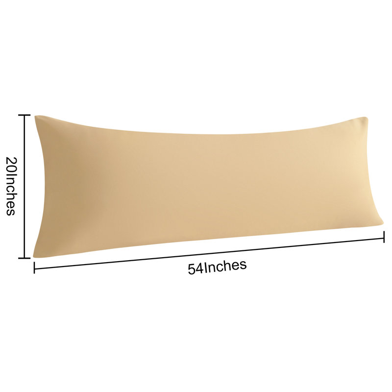 2PC Hypoallergenic Microfiber body pillowcase, Light Taupe