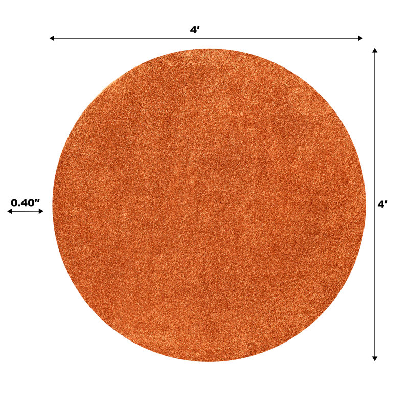 Tapis orange Antto, Rond 4 pi