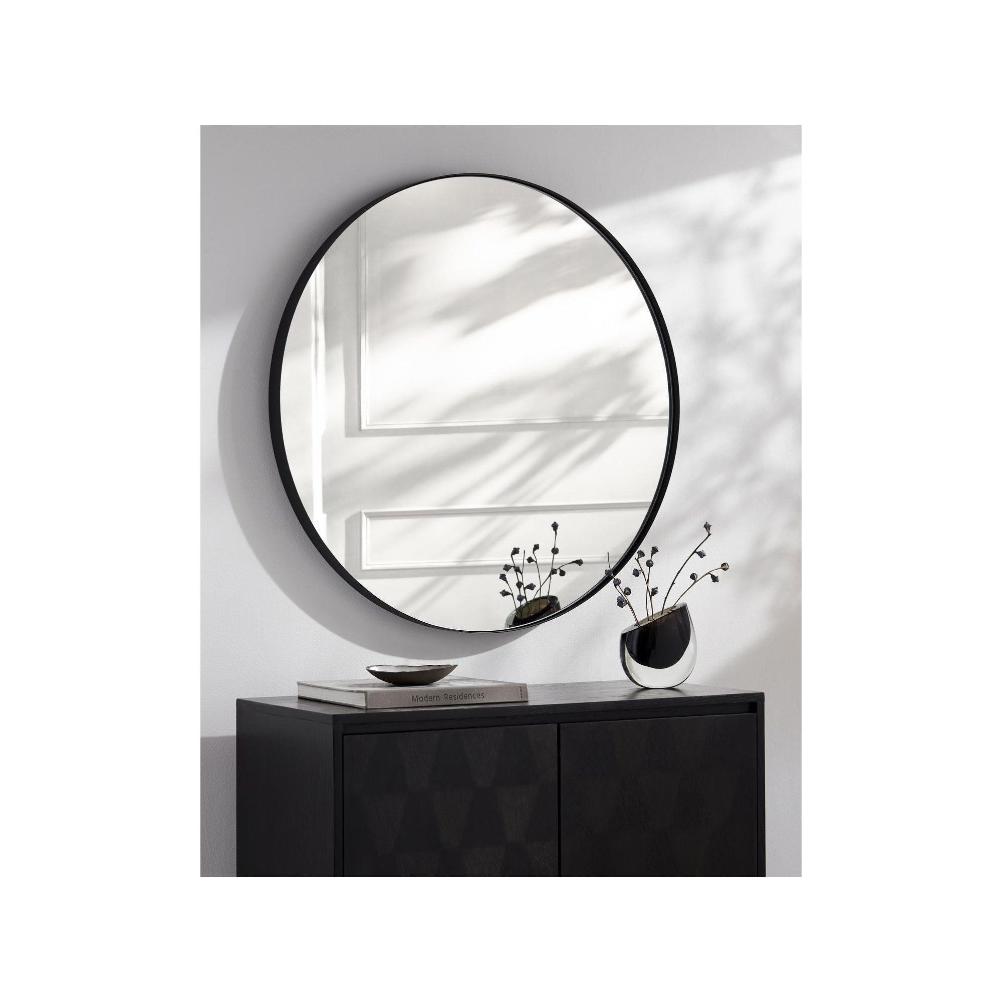 Bassevelde Mirror, 36" x 36", Black