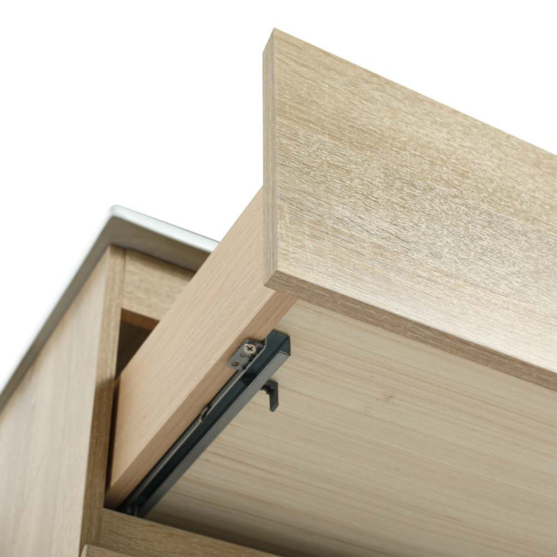Ensemble de meuble-lavabo simple 35,9 po avec plateau en céramique Arreona, Chêne clair