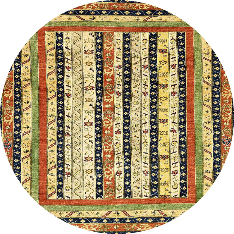 Abstract Indoor Rug, Round 5'